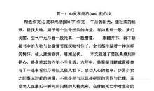 心灵的痕迹 初一作文800字