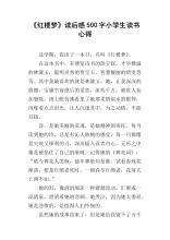 人生只似风前絮-《红楼梦》读后感500字
