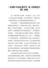 读《艰难的归程》有感 六年级读后感作文400字