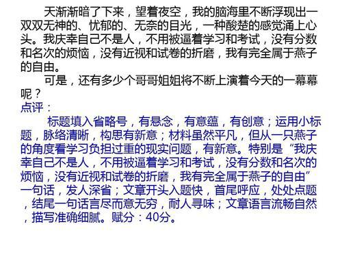 中考优秀作文|《难忘那眼神》