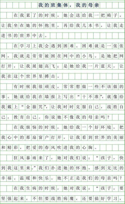 我们这个班集体作文650字