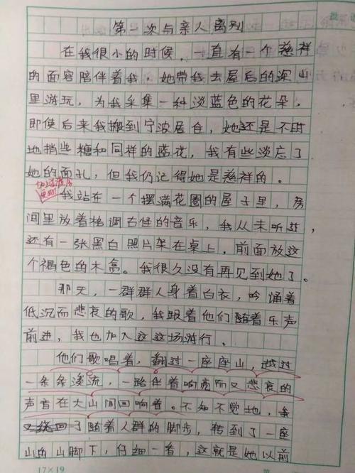 离别学生作文