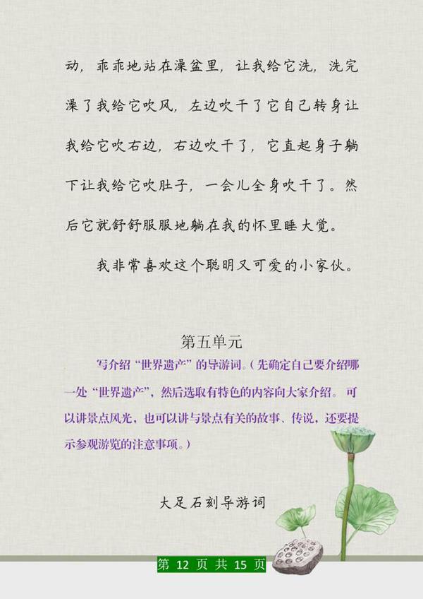董卿力荐:孩子作文上不去,这份范文集锦贴墙上背,次次考满分! 11