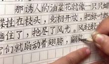 小学生写的作文“火”了，字体工整，文笔了得，老师也自愧不如