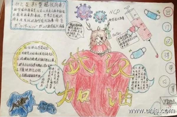 2020年最美逆行者小学生手抄报 1