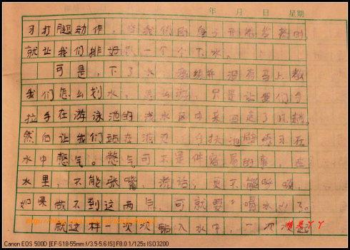 游泳 四年级游泳作文500字