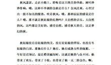 秋风 秋天的作文600字