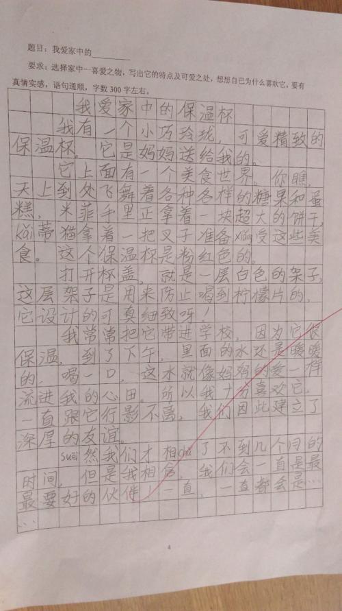 保温杯 小学状物作文400字