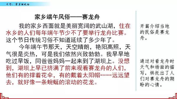【同步作文】六年级第一单元作文：《家乡的风俗》 56