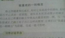 我最喜欢的一则格言-小学写事作文400字