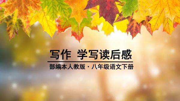 部编版八年级下册语文第三单元写作《学写读后感》 教学视频+图文解读+例文 2