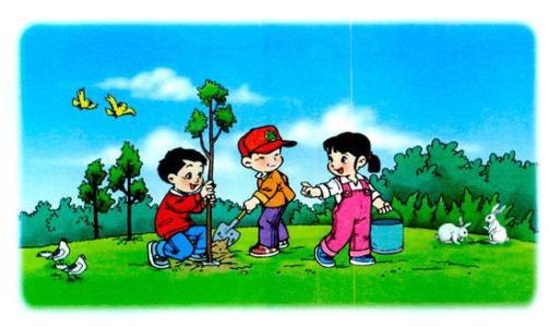 去种树 植树节日记300字