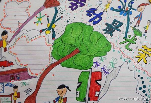 2020年简单的五一劳动节手抄报图片 2