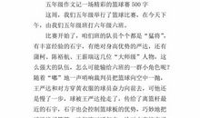 篮球比赛 一场激烈的篮球赛400字作文