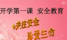 开学第一课的安全教育教案范文