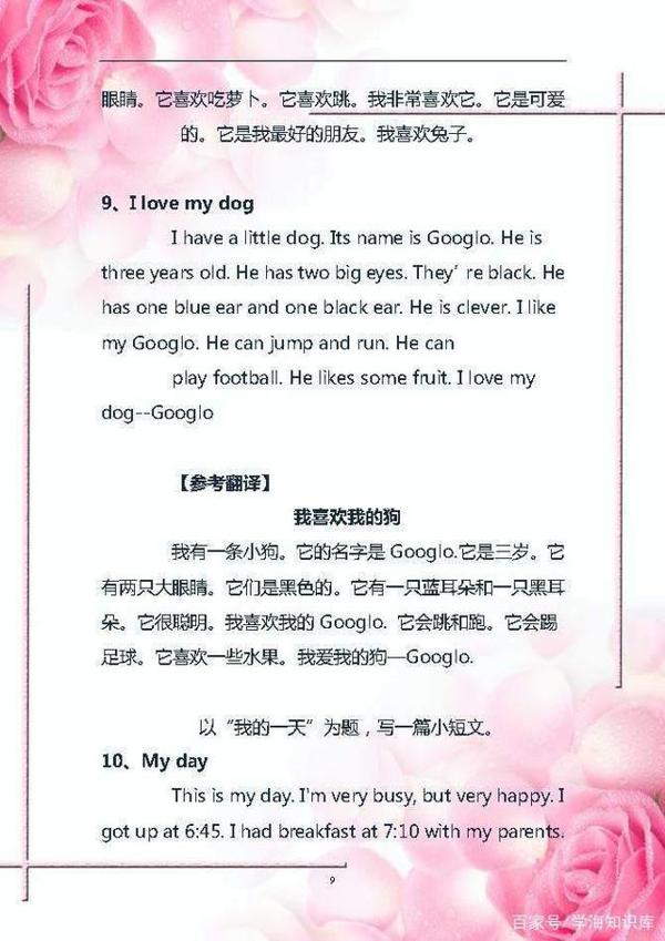 小学五年级:英语作文集锦,写出满分作文就靠它了,建议收藏! 8