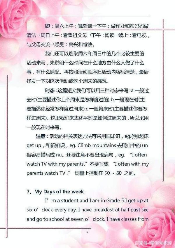 小学五年级:英语作文集锦,写出满分作文就靠它了,建议收藏! 6