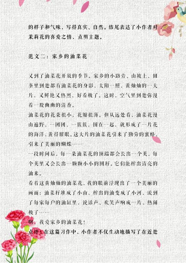 三年级下册语文教材范文合集,打印出来多看多练,考试写高分作文 1