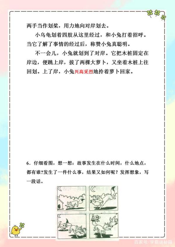 小学一二年级:100个看图说话精选范文,教孩子写好作文必备 6