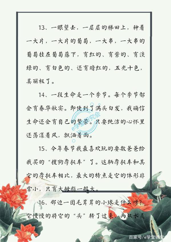 二年级下册语文好词好句汇编，抢先打印一份，让孩子作文充满文采 7