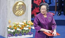 屠呦呦名字是象声词，小学生作文恰当使用，没有印刷体也能拿高分