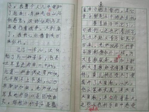 美丽的音乐 六年级想象作文400字