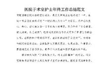 手术室护士年终工作总结范文集合五篇