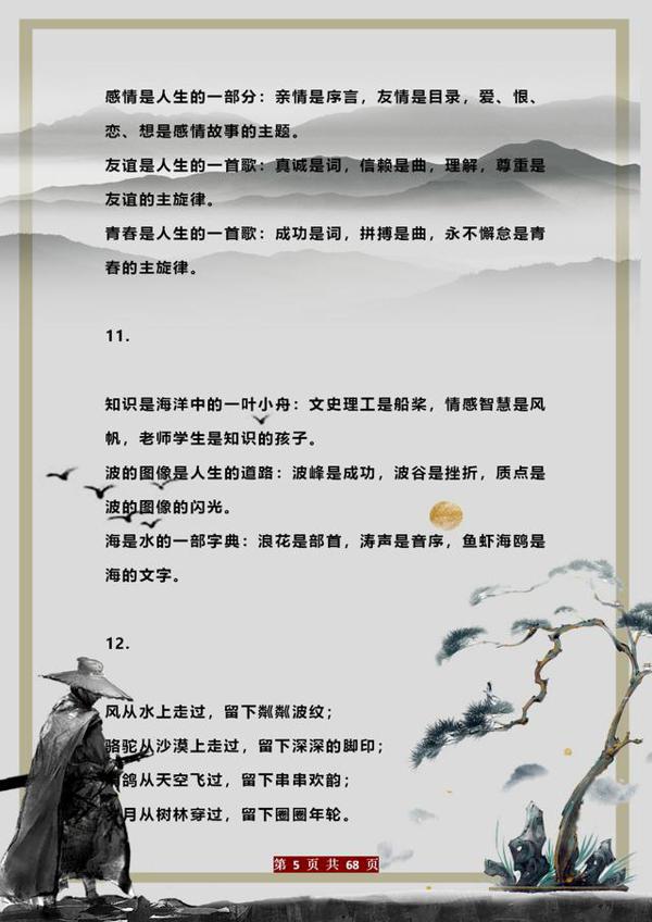 语文班主任:200句优秀排比句,打印挂墙背!“碾压”1切作文素材 4