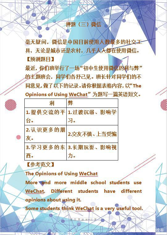 英语老师力荐：这20篇满分范文天天背，英语作文更上一层楼！ 3