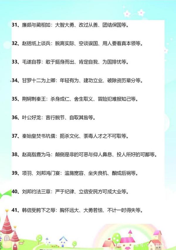 助力小升初:作文素材写作必备,100个常见典故及其用法精彩集锦 5