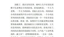 记一次老鹰捉小鸡作文350字