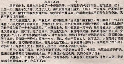 她真的很美作文450字