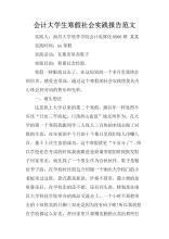最新的财务会计实习报告范文