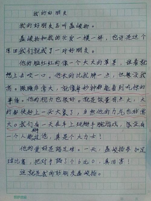 我的好朋友 五年级写好朋友作文500字