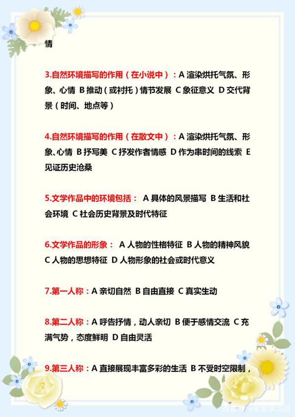 小学语文:答题模板+满分作文范文,特别是五六年级学生必须掌握 3