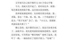 爱心早餐 初中生记叙文500字