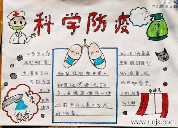 在战疫中成长手抄报 1