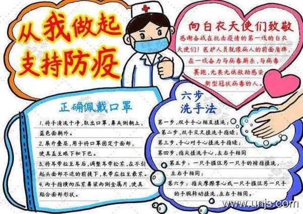 抗击新型肺炎疫情手抄报 1