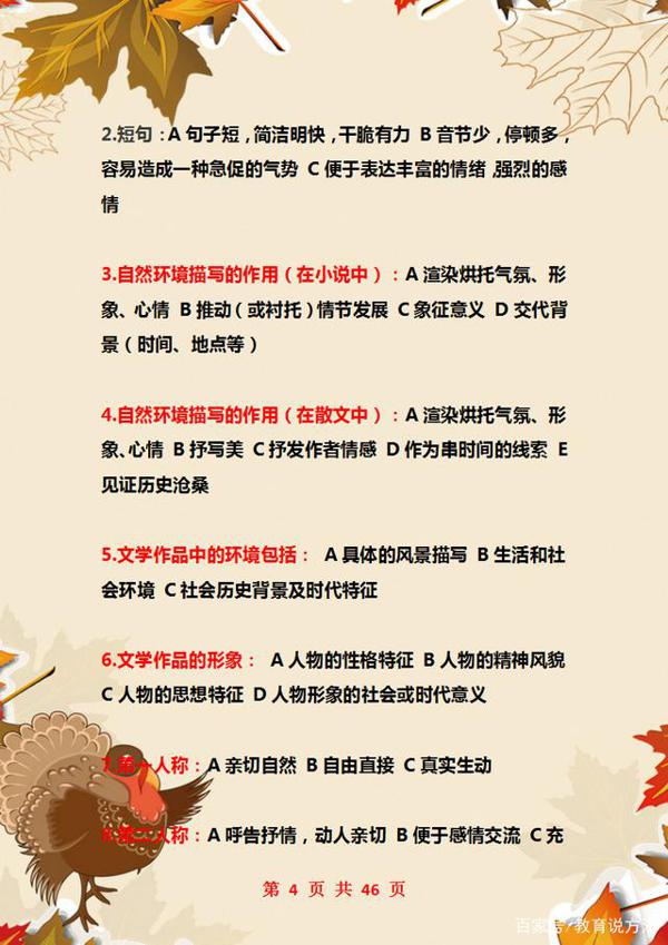 小学语文:各类答题模板+满分作文技巧+满分作文素材,请学学吧! 3