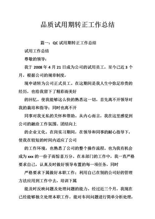 试用期的年终工作总结4篇