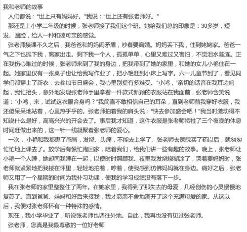 新老师来了 一位新老师作文400字