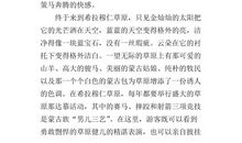 骑马记 四年级骑马作文600字