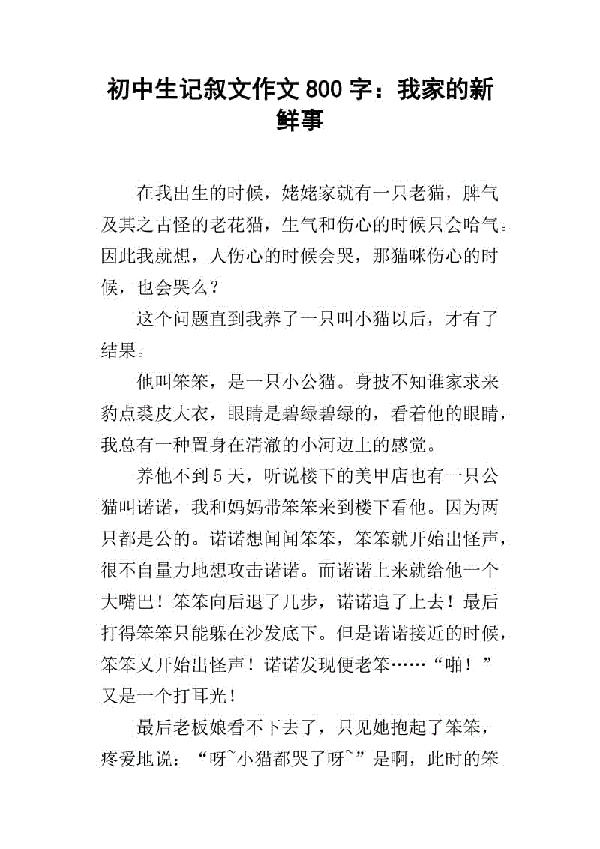 热闹异常的班级群 初中生记叙文800字