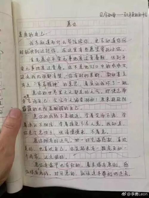 写给自己 写给自己的话800字作文
