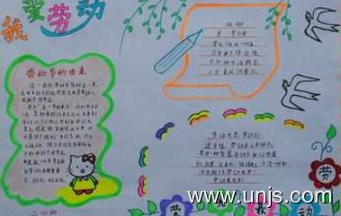 2020年快乐的五一劳动节手抄报 1