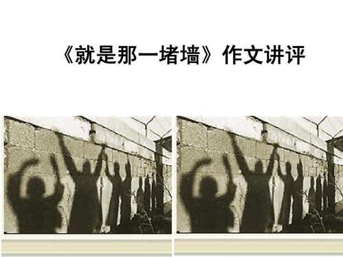那仅仅是一堵墙作文