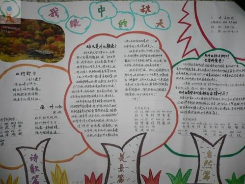 我眼中的秋天-大约20字的手写报纸