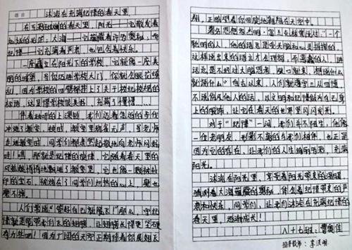 春天在这里组成：在这个不寻常的春天里，_700个单词