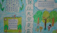 绿色环保手抄报：环保让天空变蓝_20字
