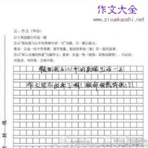 2014浙江高考零分作文：见证初夏的梦想